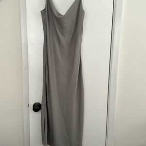 Large grey slip dress